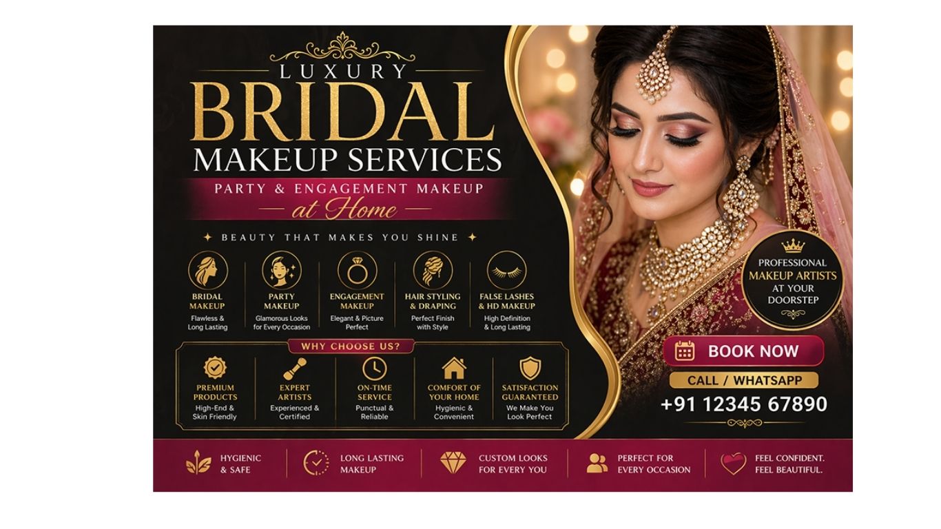 Luxury Bridal Makeup Services – Elegant Beauty & Glamorous Wedding Looks with SMV Agency